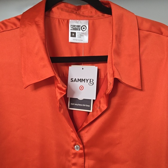 NWT SAMMY B SILKY SHIRT DRESS. SZ 2X & 3X - Picture 2 of 6